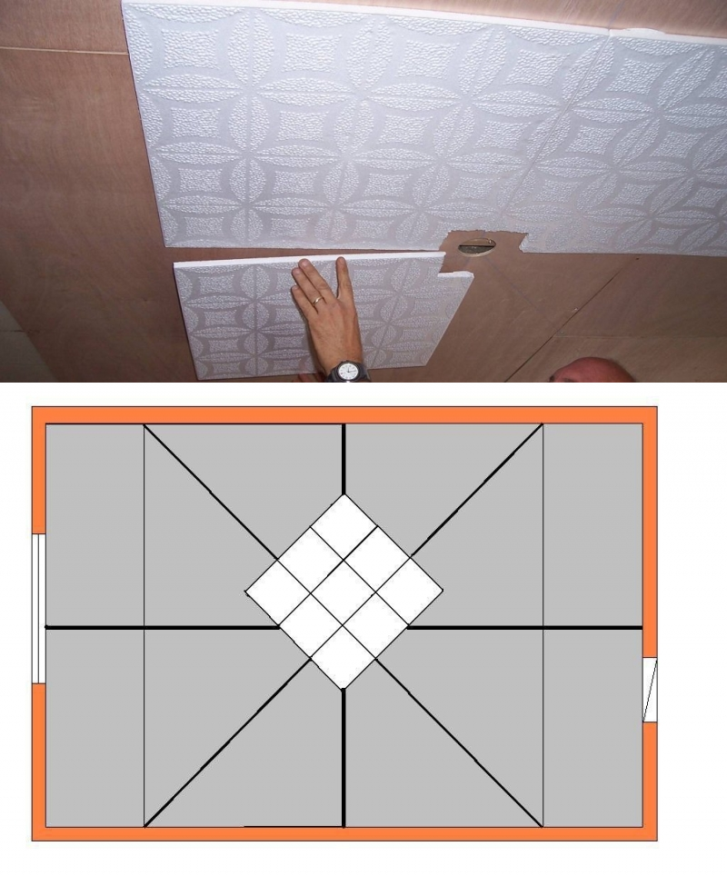 Как поклеить плитку из пенопласта на потолок: пошаговая инструкция с фото и видео