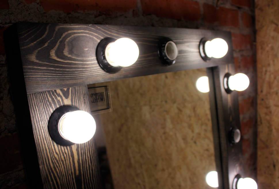 Зеркало с лампочками, особенности, мастер-класс по изготовлению