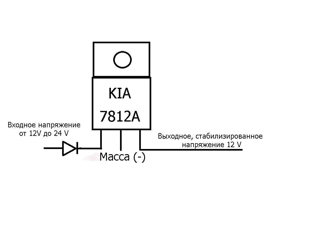 L7912cv стабилизатор напряжения схема подключения