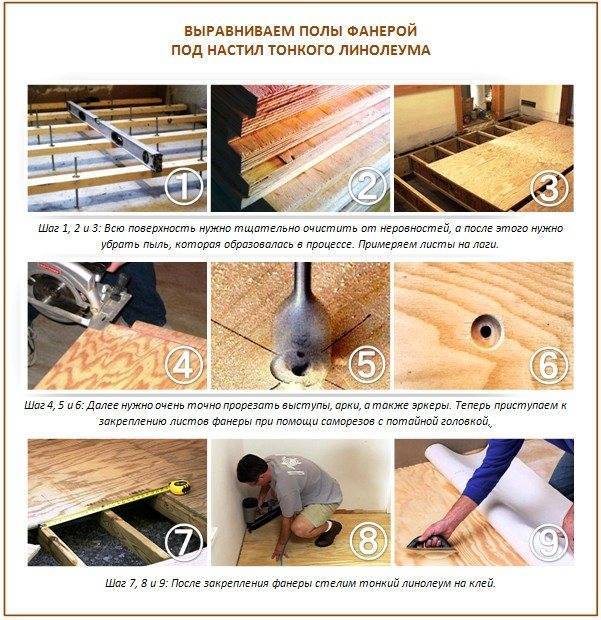 Что кладут на пол под линолеум на бетонный пол