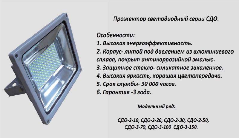 Светодиодный прожектор: особенности, преимущества, сфера применения.