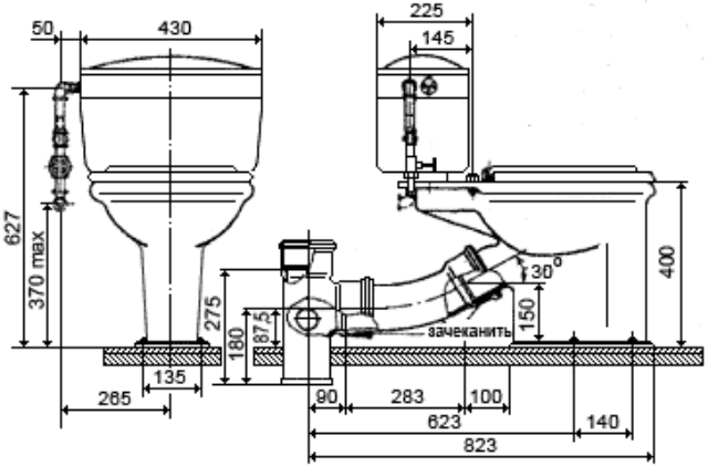 Схема соединения канализационных труб ванная туалет