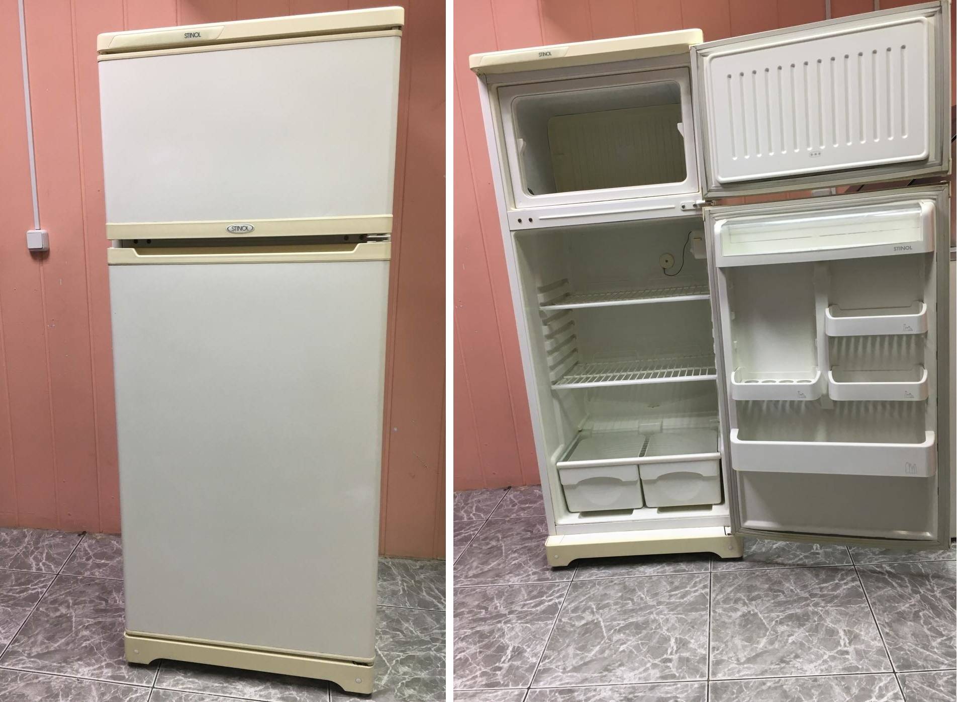 Двухкамерный холодильник stinol (13 фото): модель с системой no frost