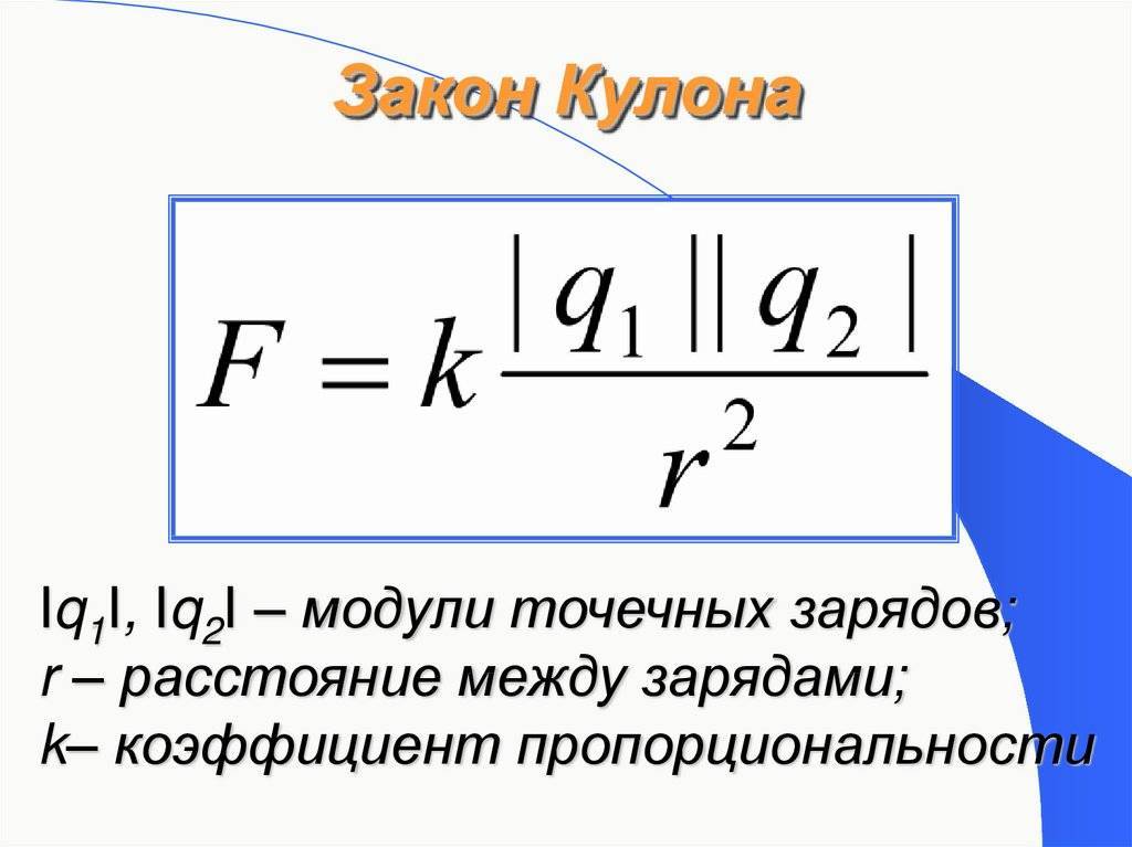 Закон кулона - формула, векторная форма, задачи с решениями