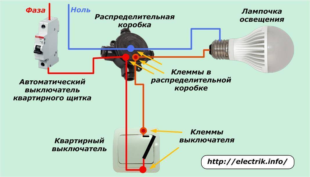 Монтаж освещение схема