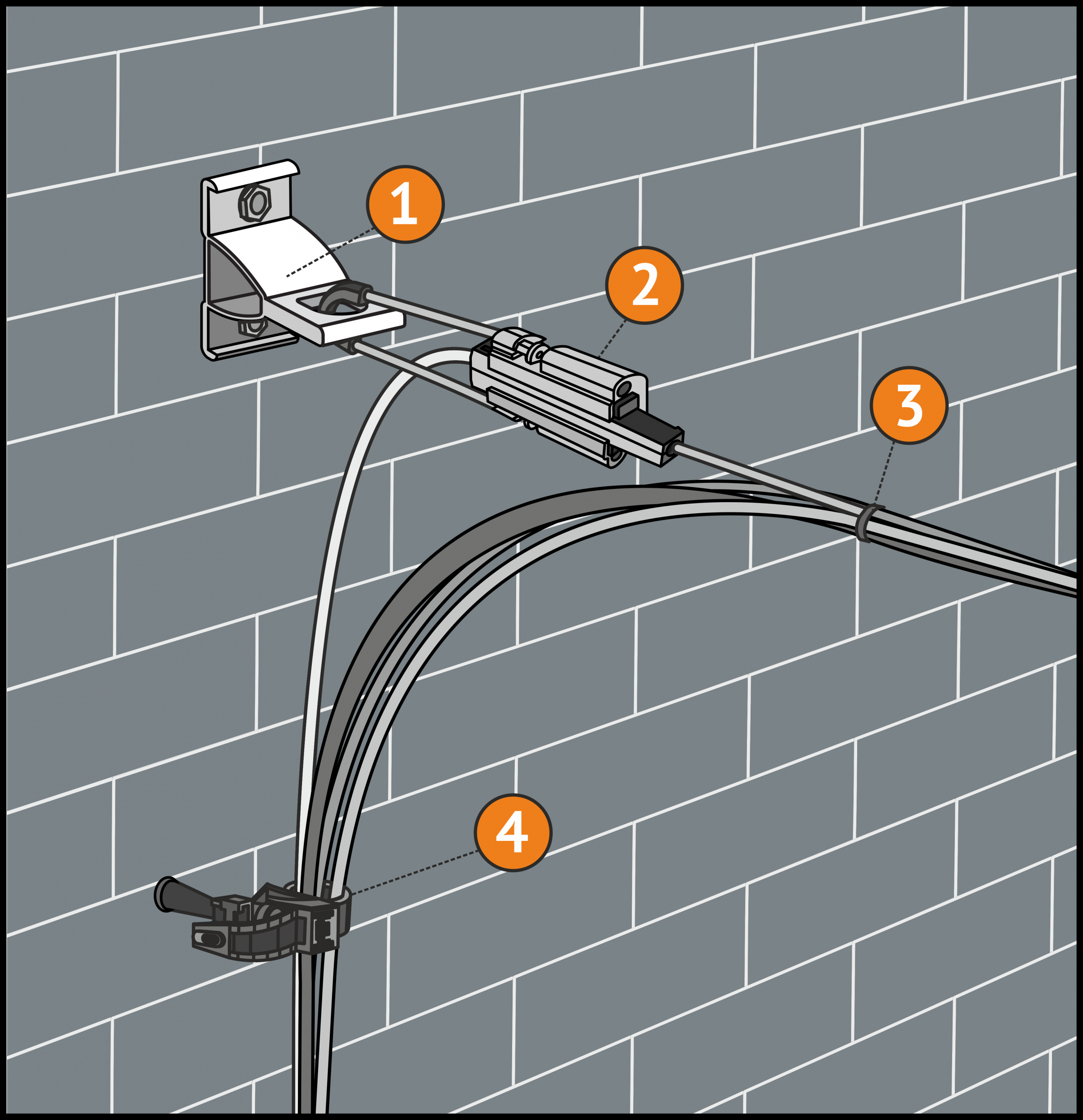 Прокладка кабеля по забору: требования ПУЭ и способы монтажа