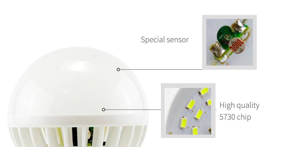 Светодиодная лампа с датчиком движения: диодные лампочки со встроенным и выносным детектором, реагирующие на движение и освещенность, для дома и квартиры > свет и светильники