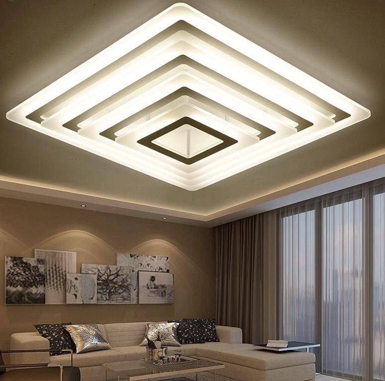 Квадратные светильники в натяжной потолок: выбор, расположение и установка квадратных и прямоугольных точечных светильников