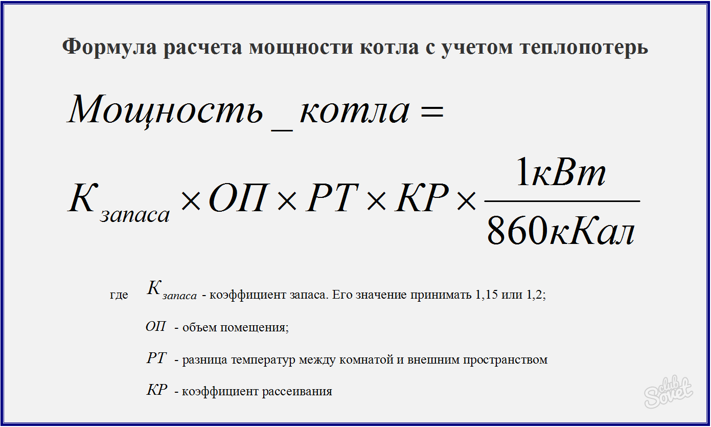 Как рассчитать мощность котла для отопления частного дома