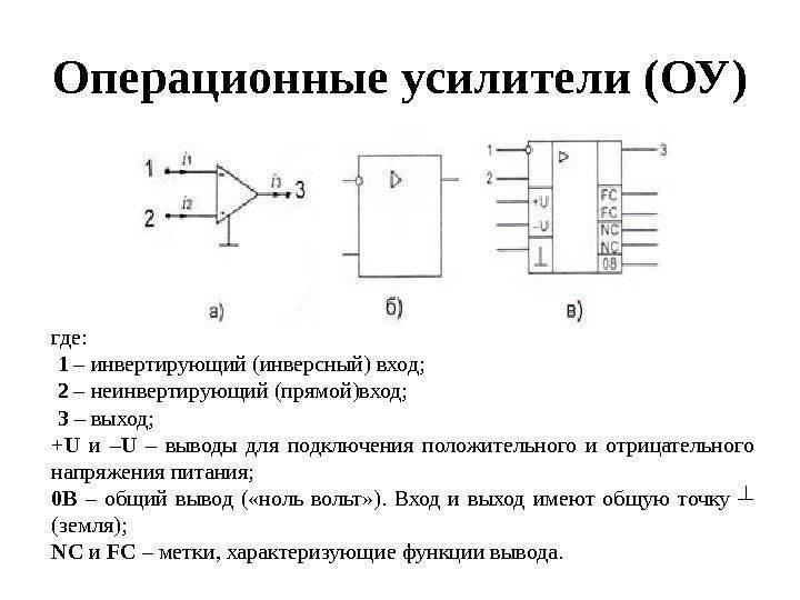 Схема усилителя на базе операционного усилителя