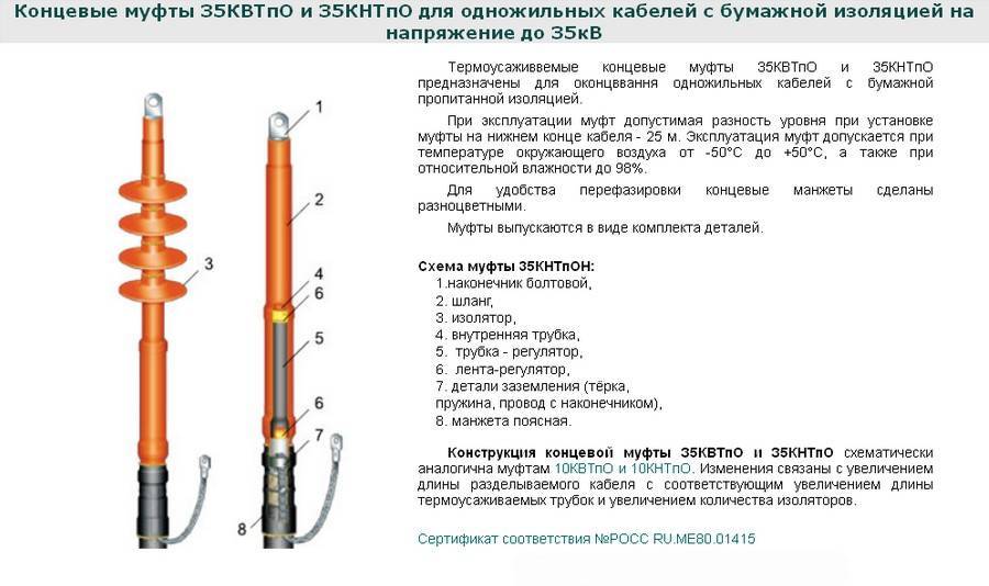 Кабельная концевая муфта для силового электрического кабеля: описание, типы, как выбрать