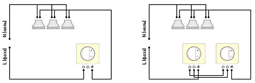 Выключатель с регулятором яркости реостатный или с диммером: как подключить регулятор яркости с двойным или одинарным диммером с плавным увеличением яркости