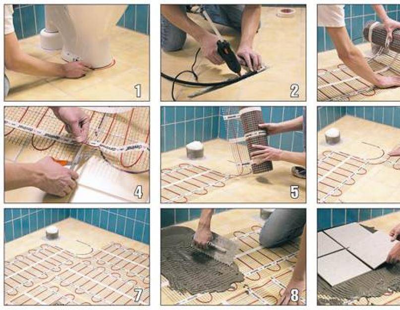 Как выполнить укладку электрического теплого пола под плитку?