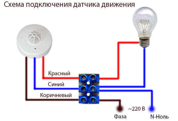 Как подключить датчик движения к лампочке через выключатель? :: syl.ru