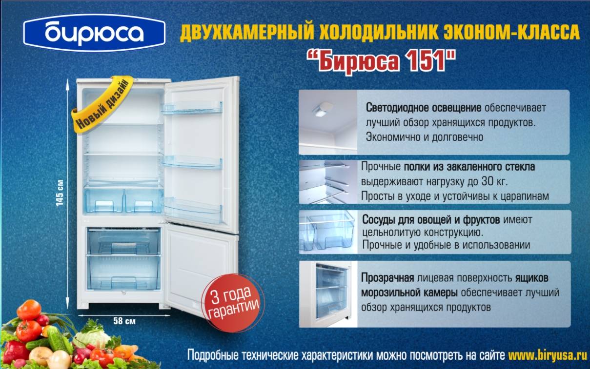 Обзор холодильников «Бирюса»: рейтинг лучших моделей + сравнение с другими брендами
