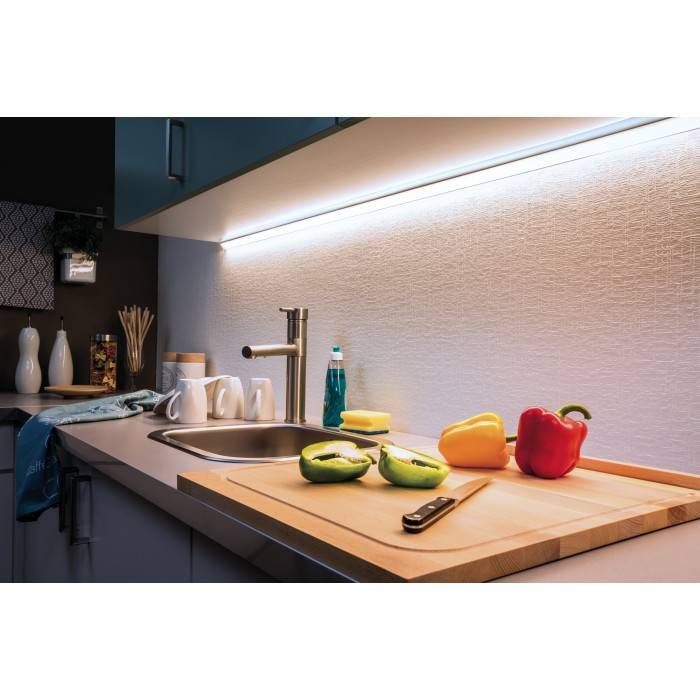 Подключение светодиодной ленты на кухне через выключатель - мастерок