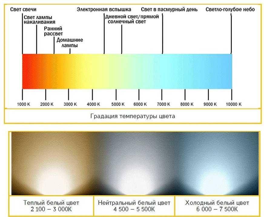 Цветовая температура светодиодных ламп: что такое?