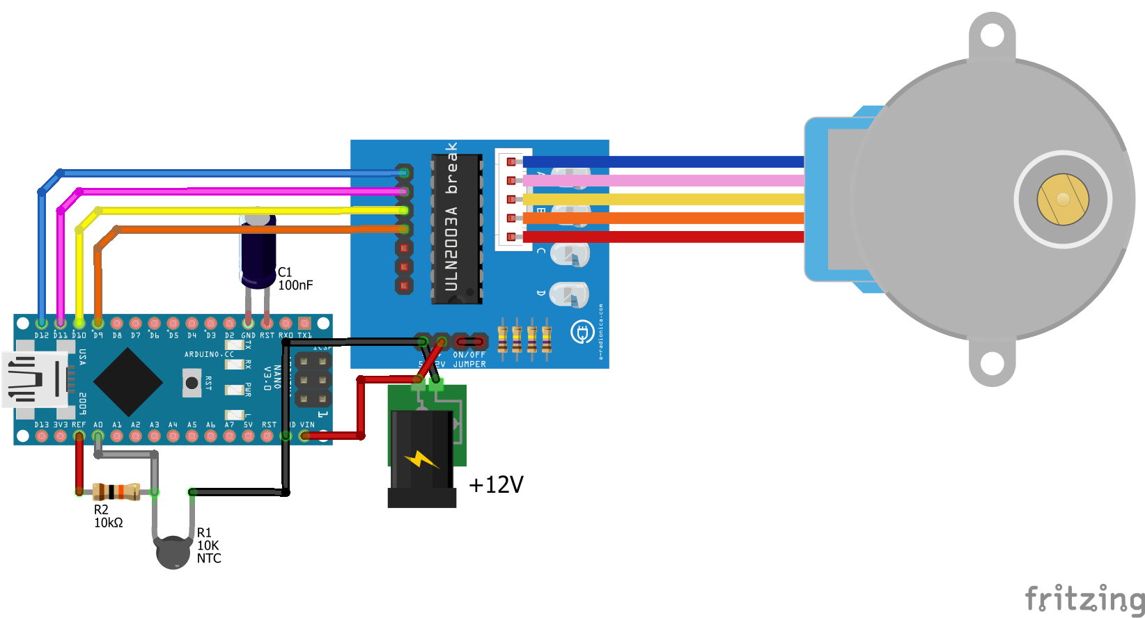 Подключение шагового двигателя к arduino uno: схема и программа