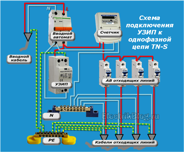 Узип трехфазный схема подключения