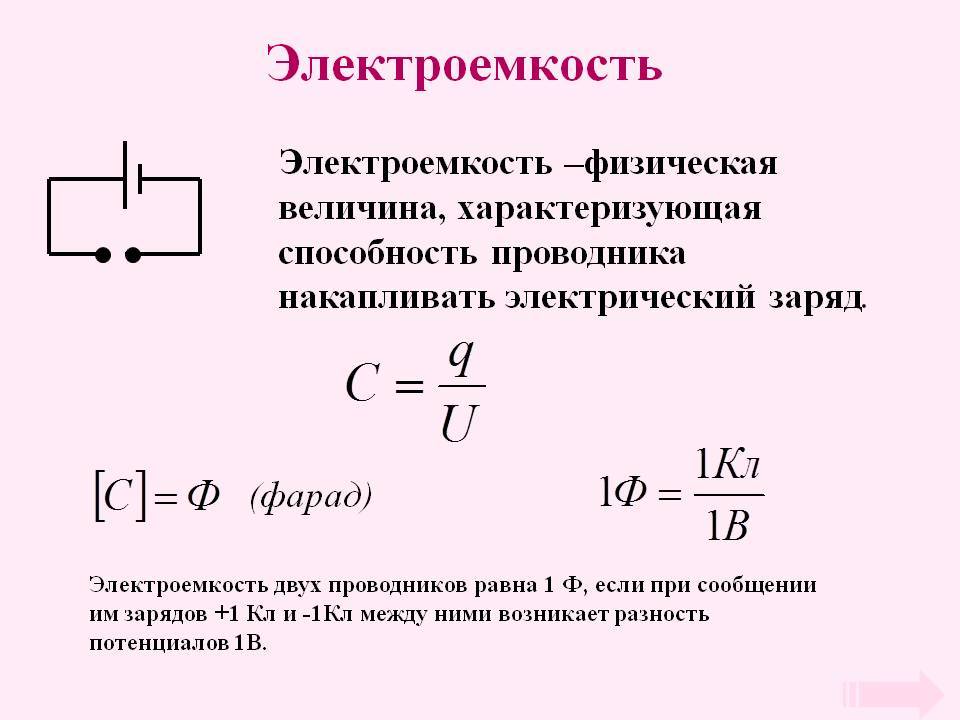 Конденсатор в цепи переменного тока: емкость, сопротивление