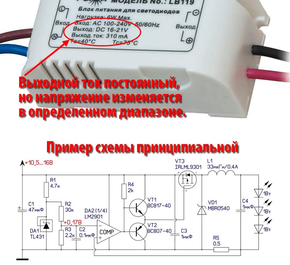 Бп для галогенных ламп 12в схема