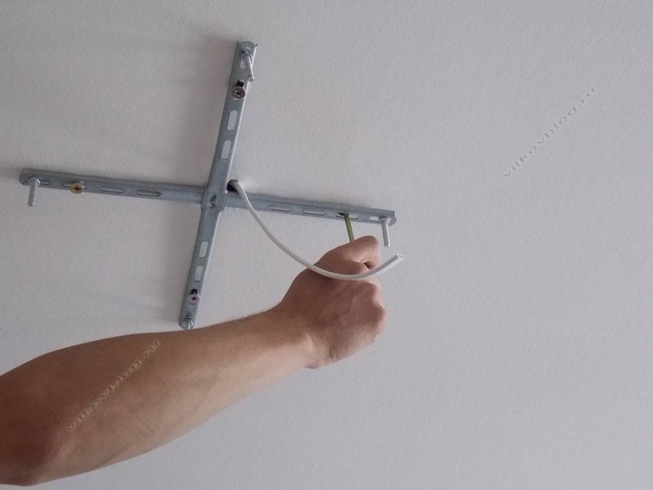 Крепление люстры на гипсокартонный потолок