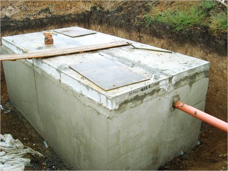 Монолитный бетонный септик для дачи своими руками: устройство и схемы