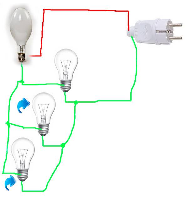 Схема включения лампы дрл - всё о электрике