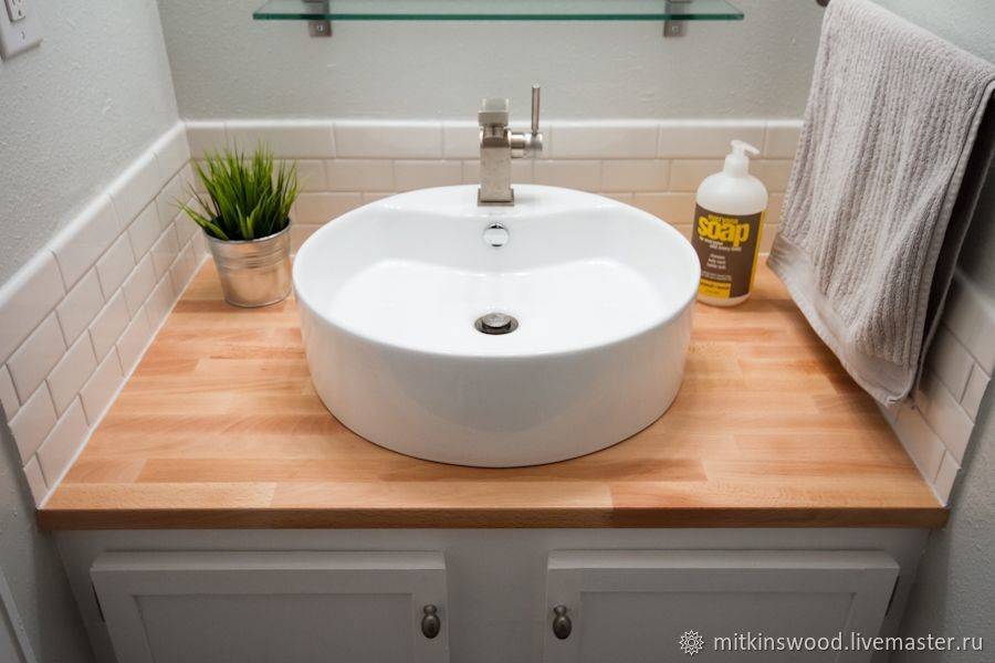Столешница в ванную комнату под раковину своими руками – инструкция и видео