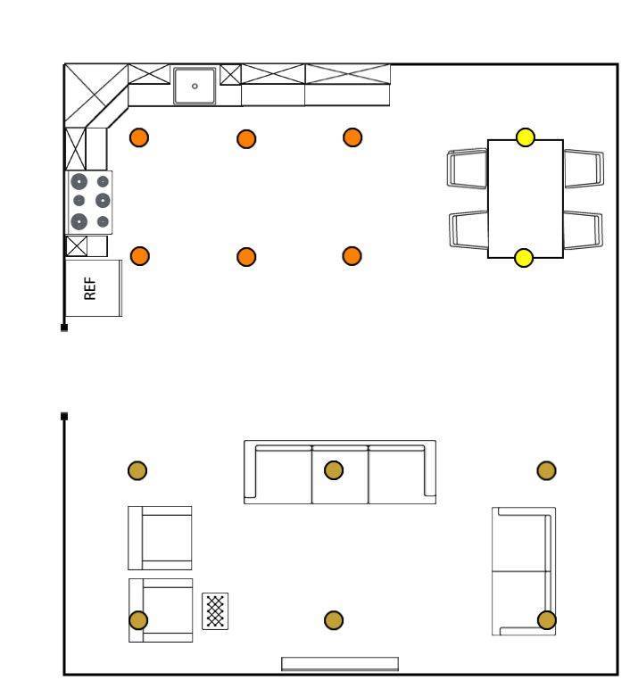 Как расположить точечные светильники на натяжном потолке: оптимальное расстояние и примеры схем