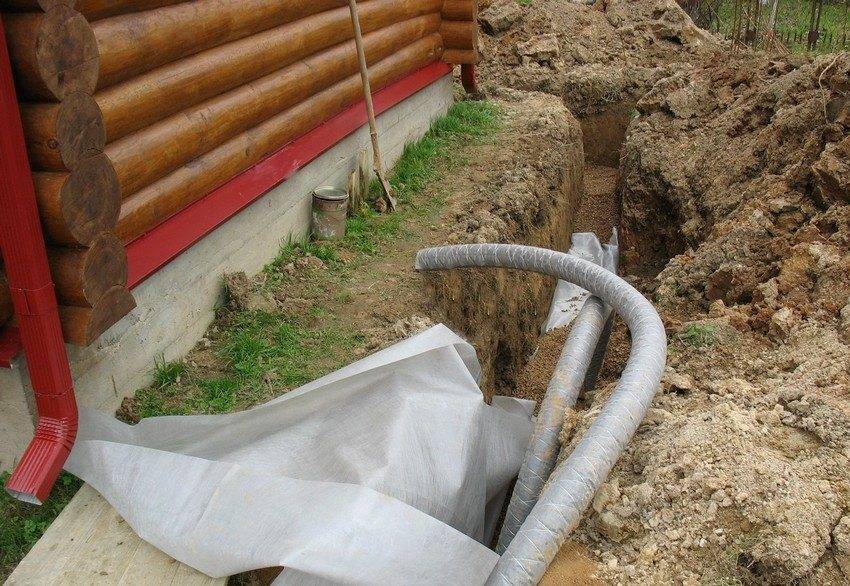 Дренажные трубы для отвода грунтовых вод – укладка и монтаж в канаву системы дренирования, на какую глубину закапывать